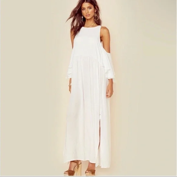 chinese dress ladies Bruna Strapless White Maxi Dress